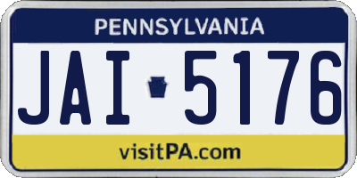 PA license plate JAI5176