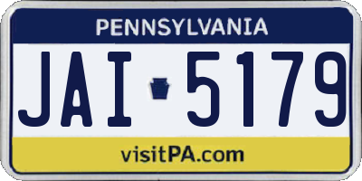 PA license plate JAI5179