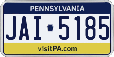 PA license plate JAI5185