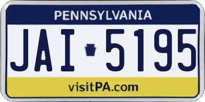 PA license plate JAI5195