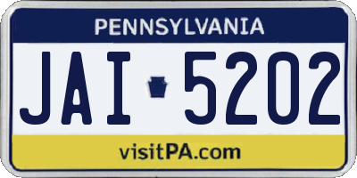 PA license plate JAI5202