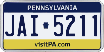 PA license plate JAI5211