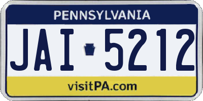 PA license plate JAI5212