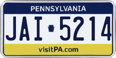 PA license plate JAI5214