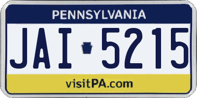 PA license plate JAI5215