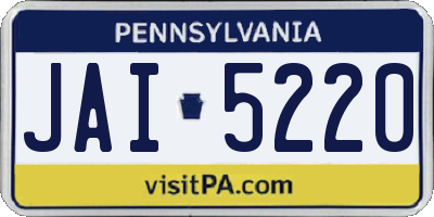 PA license plate JAI5220