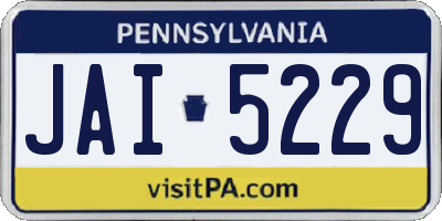 PA license plate JAI5229