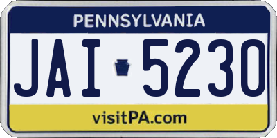 PA license plate JAI5230