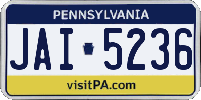 PA license plate JAI5236