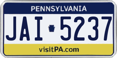 PA license plate JAI5237