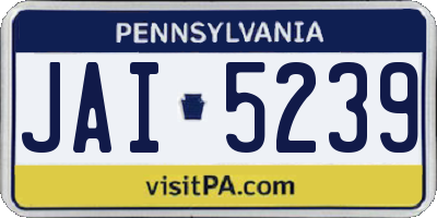 PA license plate JAI5239