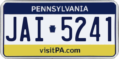 PA license plate JAI5241