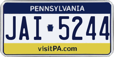 PA license plate JAI5244