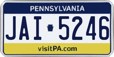 PA license plate JAI5246