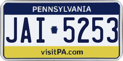 PA license plate JAI5253