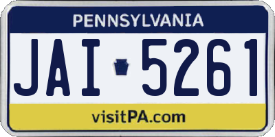 PA license plate JAI5261