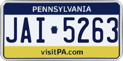 PA license plate JAI5263