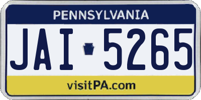 PA license plate JAI5265