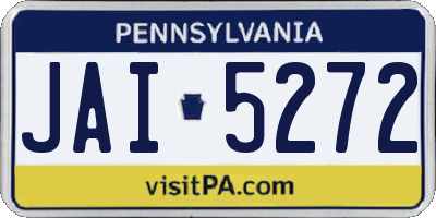 PA license plate JAI5272