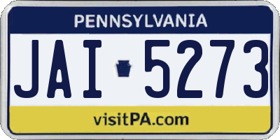 PA license plate JAI5273