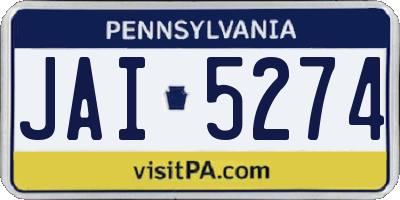 PA license plate JAI5274