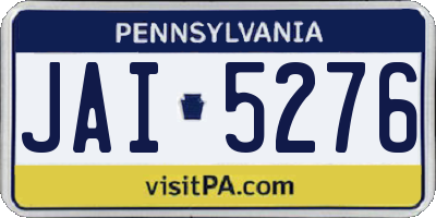 PA license plate JAI5276