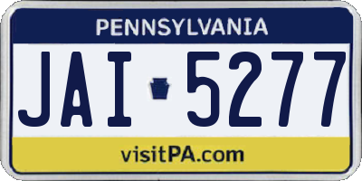 PA license plate JAI5277