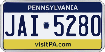 PA license plate JAI5280