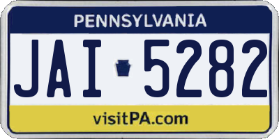 PA license plate JAI5282