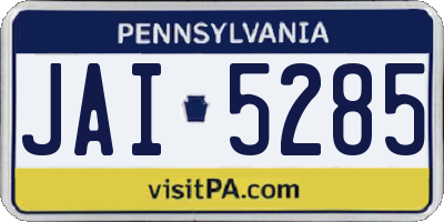 PA license plate JAI5285