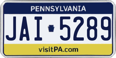 PA license plate JAI5289