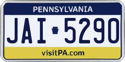 PA license plate JAI5290