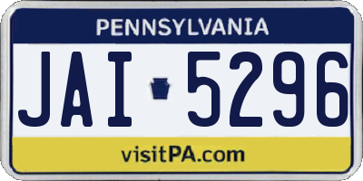 PA license plate JAI5296