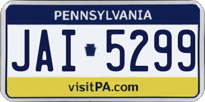 PA license plate JAI5299