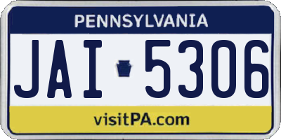 PA license plate JAI5306