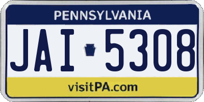 PA license plate JAI5308