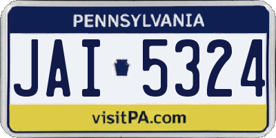 PA license plate JAI5324
