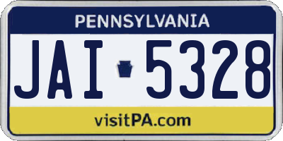 PA license plate JAI5328