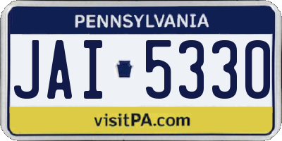 PA license plate JAI5330