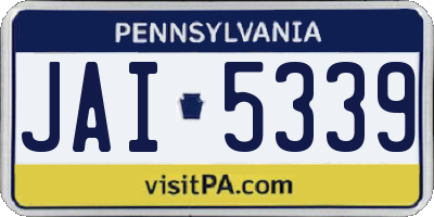 PA license plate JAI5339