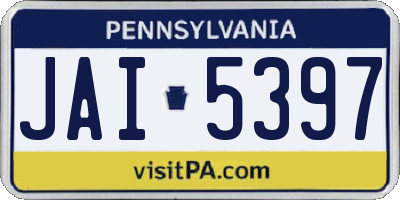 PA license plate JAI5397