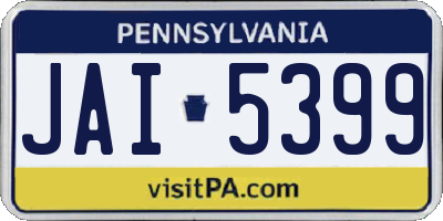 PA license plate JAI5399