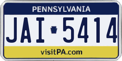 PA license plate JAI5414