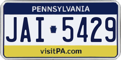 PA license plate JAI5429