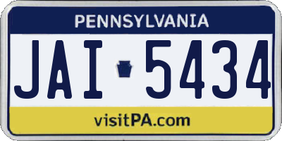 PA license plate JAI5434
