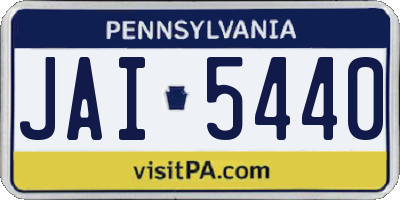 PA license plate JAI5440