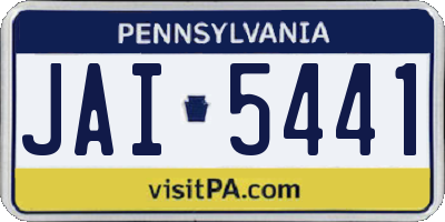PA license plate JAI5441