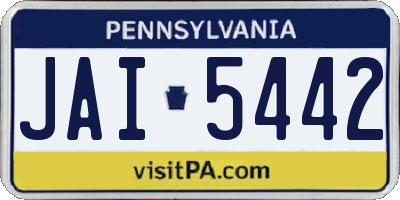 PA license plate JAI5442