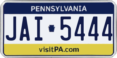 PA license plate JAI5444