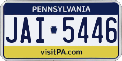 PA license plate JAI5446